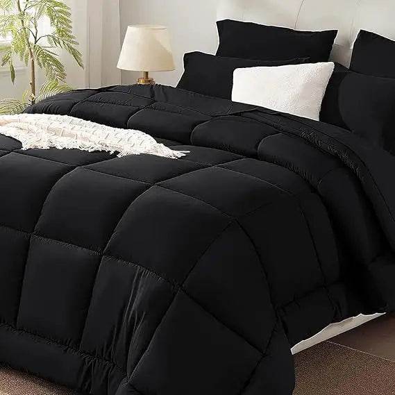 Burnt Orange Full Size Comforter Sets - 7 Pieces Bed in a Bag, Lightweight Goose Down Alternative Bedding Sets with All Season - Sleep Galleria - Sleep Galleria