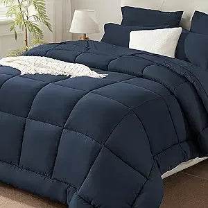 Burnt Orange Full Size Comforter Sets - 7 Pieces Bed in a Bag, Lightweight Goose Down Alternative Bedding Sets with All Season - Sleep Galleria - Sleep Galleria