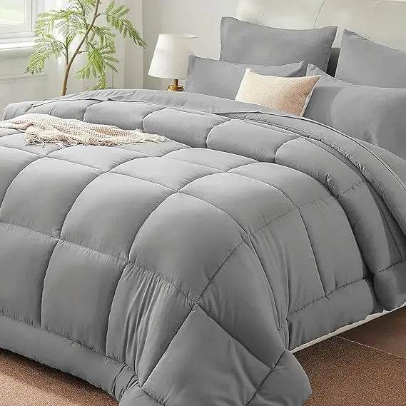 Burnt Orange Full Size Comforter Sets - 7 Pieces Bed in a Bag, Lightweight Goose Down Alternative Bedding Sets with All Season - Sleep Galleria - Sleep Galleria