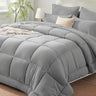Burnt Orange Full Size Comforter Sets - 7 Pieces Bed in a Bag, Lightweight Goose Down Alternative Bedding Sets with All Season - Sleep Galleria - Sleep Galleria