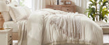 Comforter Set King Size, with Sheets 7 Pieces Boho Tassel Bed in a Bag Soft Lightweight Bedding Sets, All Season Fringe Bed Set - Sleep Galleria - Sleep Galleria