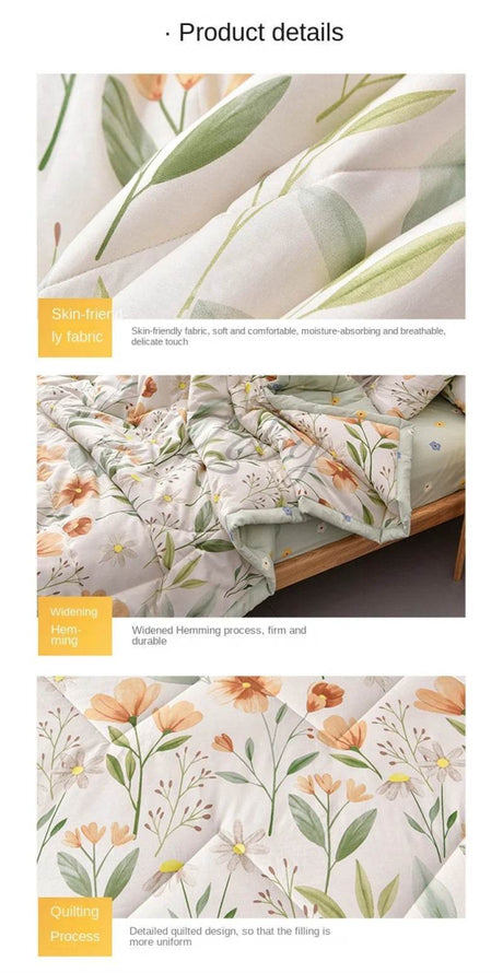 Fashion Skin-friendly Summer Cool Blanket Comfortable Lightweight Air Condition Comforter Machine Washable Quilt for Adults Kid - Sleep Galleria