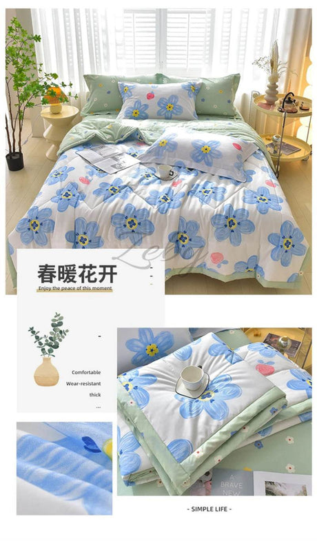 Fashion Skin-friendly Summer Cool Blanket Comfortable Lightweight Air Condition Comforter Machine Washable Quilt for Adults Kid - Sleep Galleria