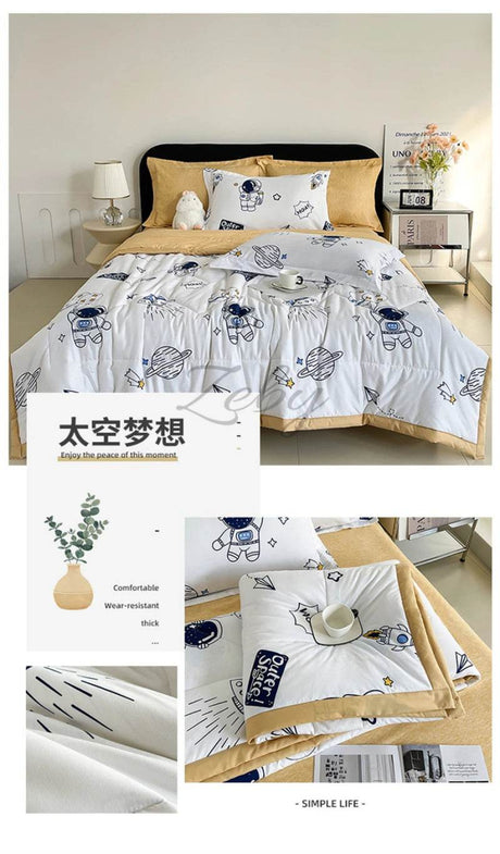 Fashion Skin-friendly Summer Cool Blanket Comfortable Lightweight Air Condition Comforter Machine Washable Quilt for Adults Kid - Sleep Galleria