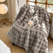 Faux Fur Throw Blanket for Couch, Cozy Warm Plush Striped Blanket for Sofa Bedroom Living Room, All Season Use - Sleep Galleria - Sleep Galleria