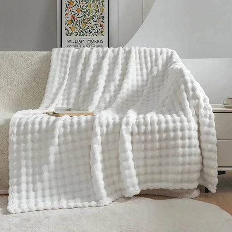 Flannel Fleece Blanket Adult Children Soft Warm Throw Blanket Bed Covers Simple Solid Color Sofa Breathable Bedspreads - Sleep Galleria