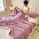 Fleece Blanket Super Soft Cozy Throw Blankek Lightweight Fuzzy Textured Flaneel Blanket Warm Plush Throws for Couch Soft Bed - Sleep Galleria