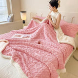 Fleece Blanket Super Soft Cozy Throw Blankek Lightweight Fuzzy Textured Flaneel Blanket Warm Plush Throws for Couch Soft Bed - Sleep Galleria