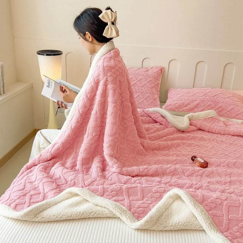 Fleece Blanket Super Soft Cozy Throw Blankek Lightweight Fuzzy Textured Flaneel Blanket Warm Plush Throws for Couch Soft Bed - Sleep Galleria