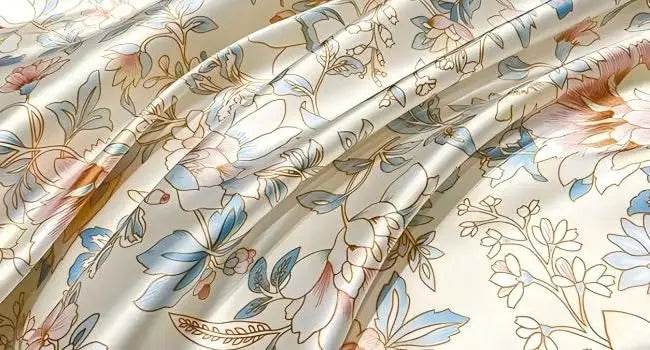Floral Duvet Cover King Size, with Flat Sheet, 4 Pieces Satin Soft Bedding, 1 Breathable Duvet Cover 104x90 Inches, Bedding Set - Sleep Galleria - Sleep Galleria