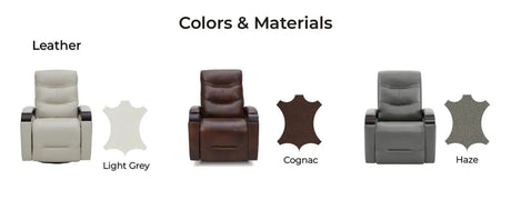 Genuine Leather Power Swivel Glider Rocker Recliner, Adjustable Power Headrest, Wooden Armrest, Certified Recliner Chair Sofa - Sleep Galleria - Sleep Galleria