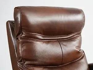 Genuine Leather Power Swivel Glider Rocker Recliner, Adjustable Power Headrest, Wooden Armrest, Certified Recliner Chair Sofa - Sleep Galleria - Sleep Galleria