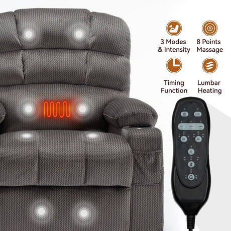 Grey Dual Motor Infinite Position Up to 350 LBS - Sleep Galleria