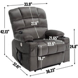 Grey Dual Motor Infinite Position Up to 350 LBS - Sleep Galleria