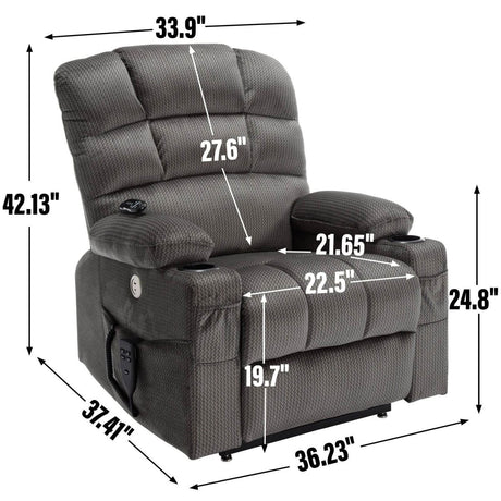 Grey Dual Motor Infinite Position Up to 350 LBS - Sleep Galleria