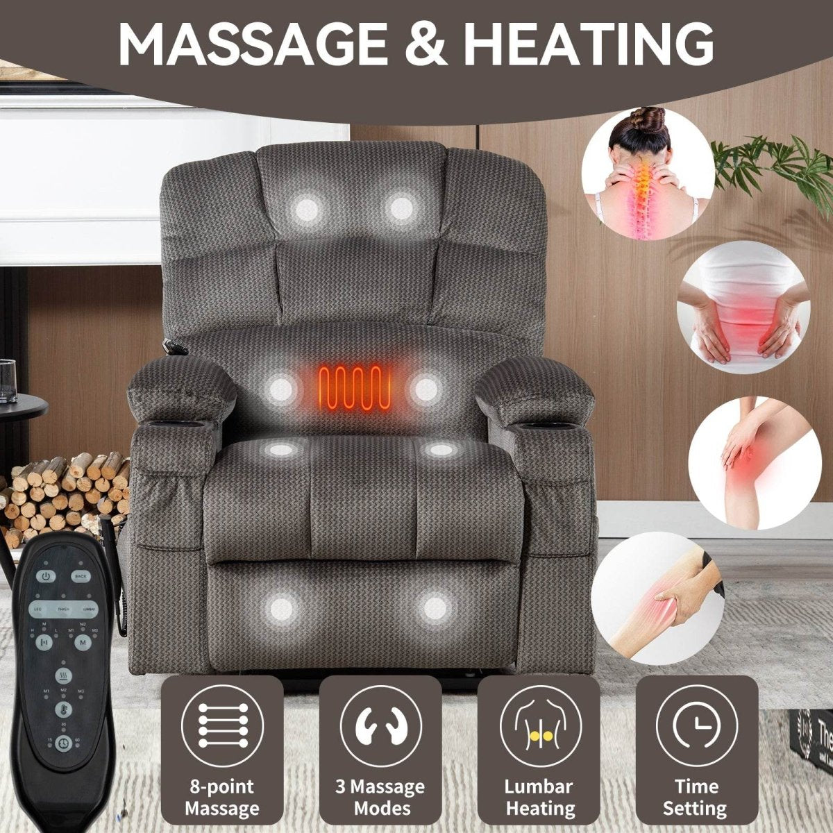 Grey Dual Motor Infinite Position Up to 350 LBS - Sleep Galleria