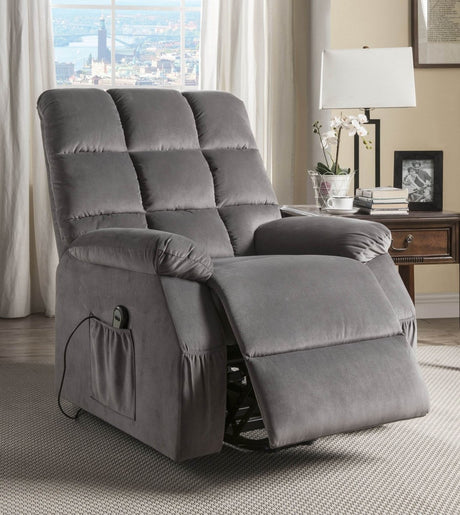Grey Power Lift Recliner with Massage - Sleep Galleria - Sleep Galleria