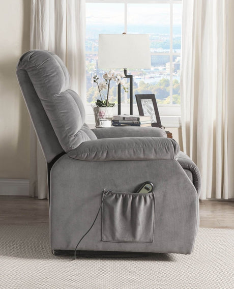Grey Power Lift Recliner with Massage - Sleep Galleria - Sleep Galleria
