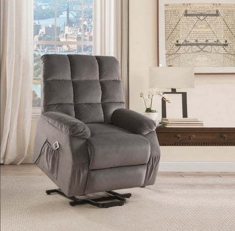 Grey Power Lift Recliner with Massage - Sleep Galleria - Sleep Galleria