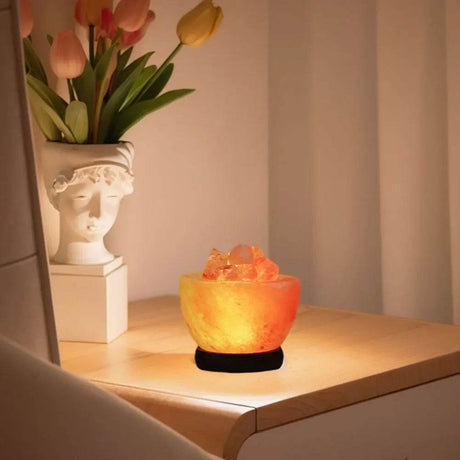 Himalayan Crystal Salt Rock Lamp with Base - Sleep Galleria - Sleep Galleria