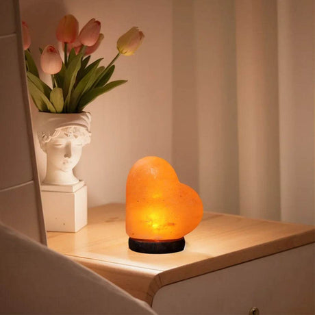 Himalayan Crystal Salt Rock Lamp with Base - Sleep Galleria - Sleep Galleria