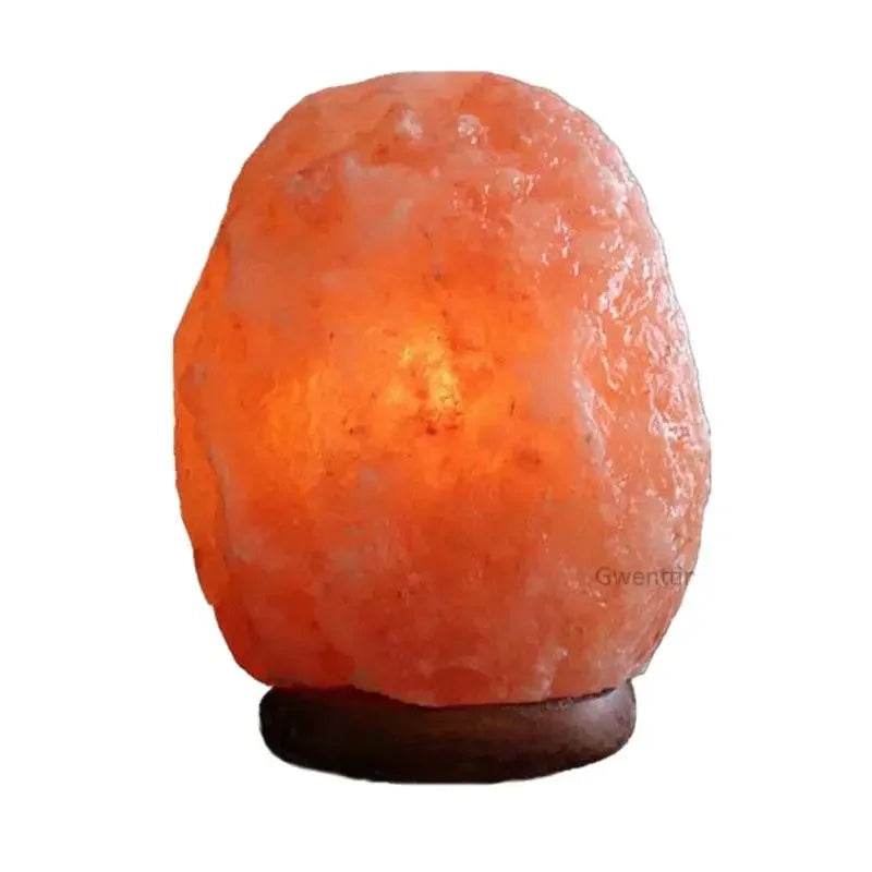 Himalayan Rock Crystal Salt Lamp LED Night Light Hand Carved Wooden Base Stand Light Air Purifier Bedroom Home Decor Luminaria - Sleep Galleria - Sleep Galleria