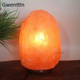 Himalayan Rock Crystal Salt Lamp LED Night Light Hand Carved Wooden Base Stand Light Air Purifier Bedroom Home Decor Luminaria - Sleep Galleria - Sleep Galleria