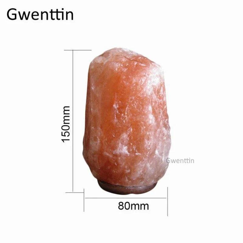 Himalayan Rock Crystal Salt Lamp LED Night Light Hand Carved Wooden Base Stand Light Air Purifier Bedroom Home Decor Luminaria - Sleep Galleria - Sleep Galleria