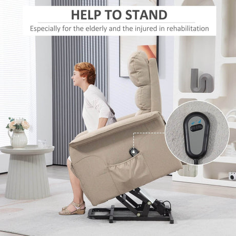 HOMCOM Power Lift Recliner Chair - Sleep Galleria - Sleep Galleria