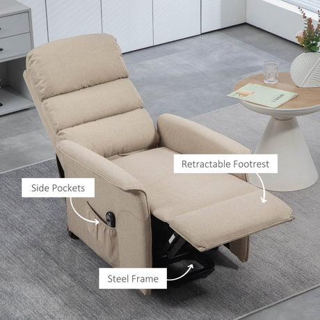 HOMCOM Power Lift Recliner Chair - Sleep Galleria - Sleep Galleria