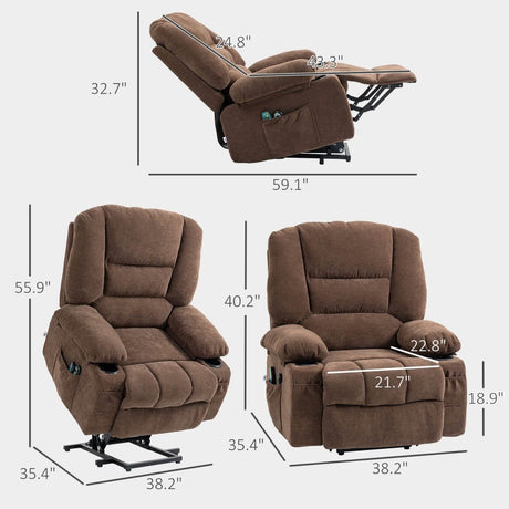 HOMCOM Power Lift Recliner Chair - Sleep Galleria - Sleep Galleria