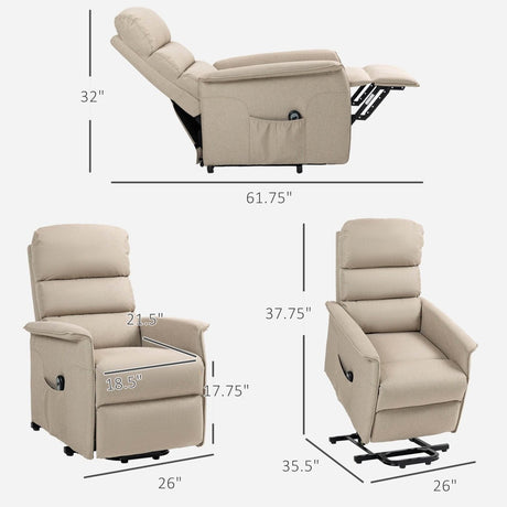 HOMCOM Power Lift Recliner Chair - Sleep Galleria - Sleep Galleria