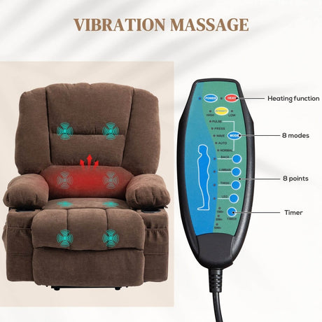 HOMCOM Power Lift Recliner Chair - Sleep Galleria - Sleep Galleria