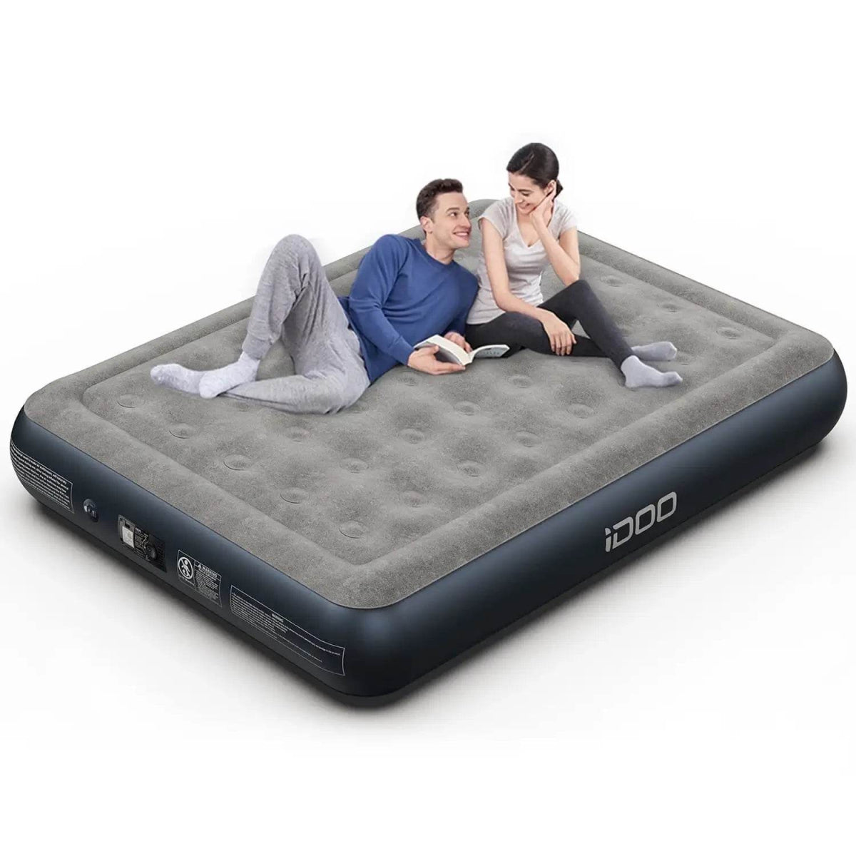 iDOO Queen Size Air Mattress, Inflatable Airbed with Built - in Pump, 650lb MAX - Sleep Galleria - Sleep Galleria
