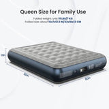 iDOO Queen Size Air Mattress, Inflatable Airbed with Built - in Pump, 650lb MAX - Sleep Galleria - Sleep Galleria