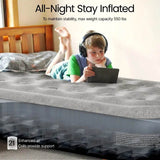 iDOO Queen Size Air Mattress, Inflatable Airbed with Built - in Pump, 650lb MAX - Sleep Galleria - Sleep Galleria