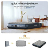 iDOO Queen Size Air Mattress, Inflatable Airbed with Built - in Pump, 650lb MAX - Sleep Galleria - Sleep Galleria
