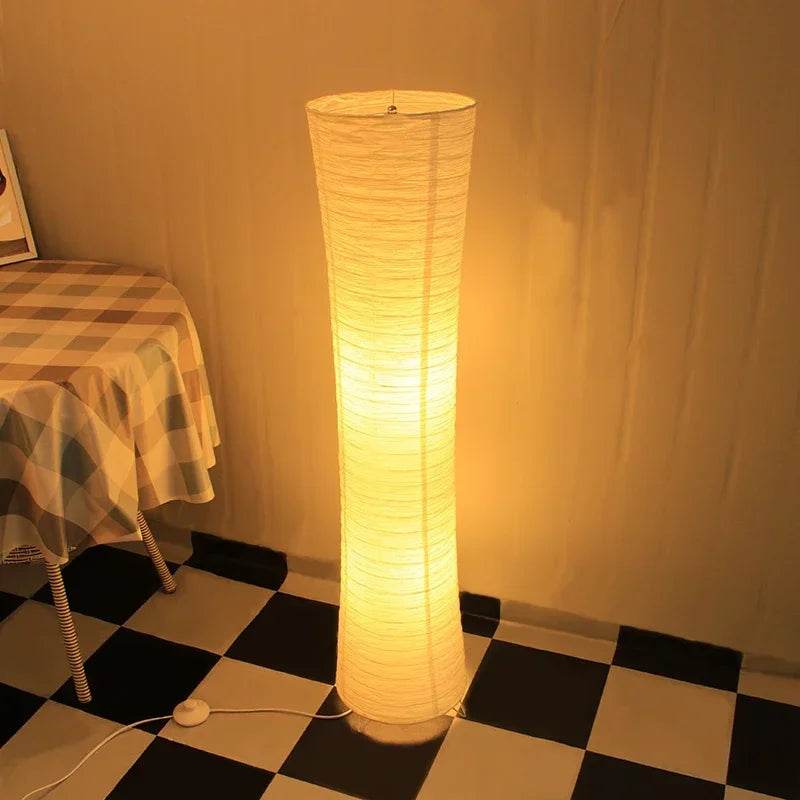 Japanese - style Paper Lampshade Floor Lamp Nordic Minimalist Paper Standing Lamp Bedside Bedroom Study Living Room Lampara Led - Sleep Galleria - Sleep Galleria