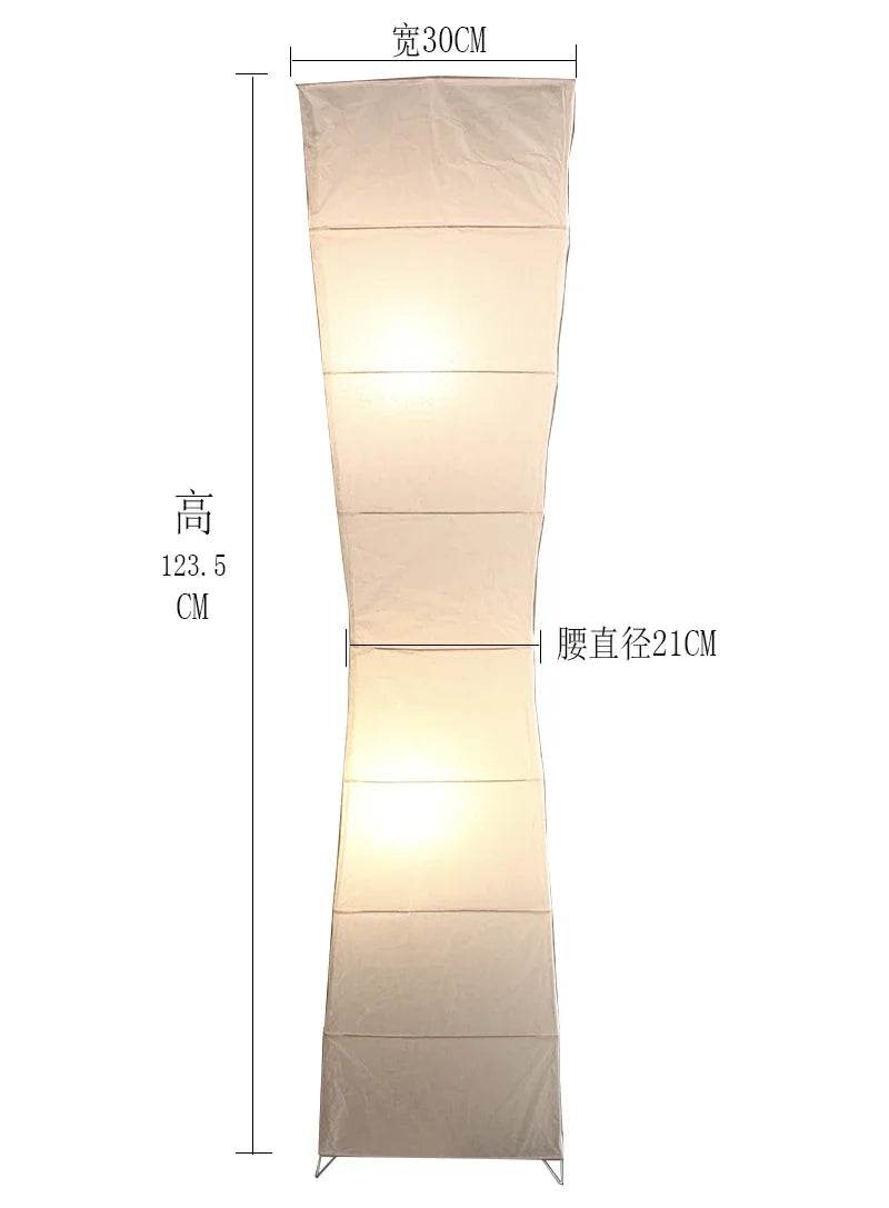 Japanese - style Paper Lampshade Floor Lamp Nordic Minimalist Paper Standing Lamp Bedside Bedroom Study Living Room Lampara Led - Sleep Galleria - Sleep Galleria