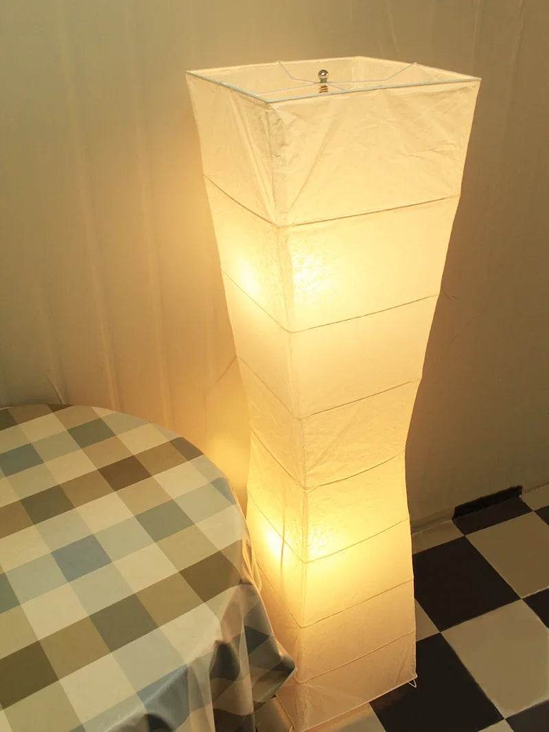 Japanese - style Paper Lampshade Floor Lamp Nordic Minimalist Paper Standing Lamp Bedside Bedroom Study Living Room Lampara Led - Sleep Galleria - Sleep Galleria