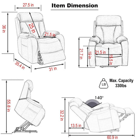 Lift Chair Recliner Power Remote Control - Sleep Galleria - Sleep Galleria