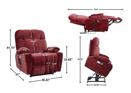 Liyasi Dual OKIN Motor Power Lift Recliner Chair - Sleep Galleria - Sleep Galleria