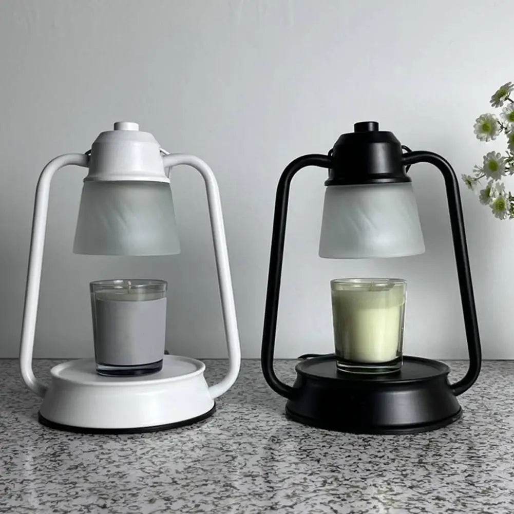 Melting Candle Lantern Elegant Metal Candle Warmer Lamp with Dimmable Timer Function for Safe Desktop Wax Melting High Stability - Sleep Galleria - Sleep Galleria