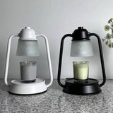 Melting Candle Lantern Elegant Metal Candle Warmer Lamp with Dimmable Timer Function for Safe Desktop Wax Melting High Stability - Sleep Galleria - Sleep Galleria