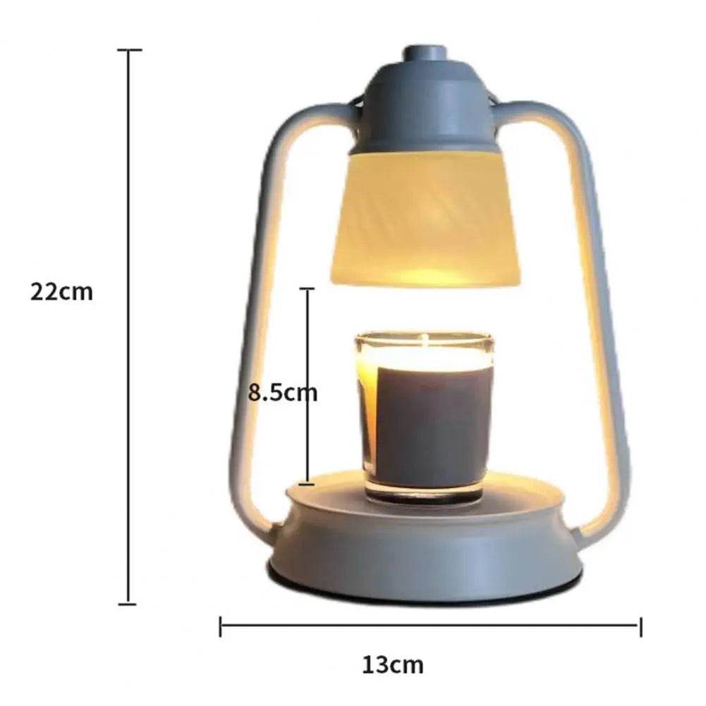 Melting Candle Lantern Elegant Metal Candle Warmer Lamp with Dimmable Timer Function for Safe Desktop Wax Melting High Stability - Sleep Galleria - Sleep Galleria