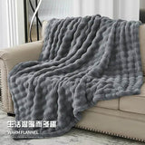 Multifunctional Bubble Velvet Flannel Blanket, Light Luxury Faux Fur, Faux Rabbit Fur, Office Blanket - Sleep Galleria - Sleep Galleria