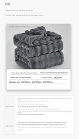 Multifunctional Bubble Velvet Flannel Blanket, Light Luxury Faux Fur, Faux Rabbit Fur, Office Blanket - Sleep Galleria - Sleep Galleria