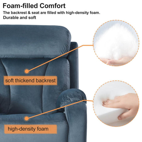 Navy Blue Power Lift Chair Recliner - Sleep Galleria