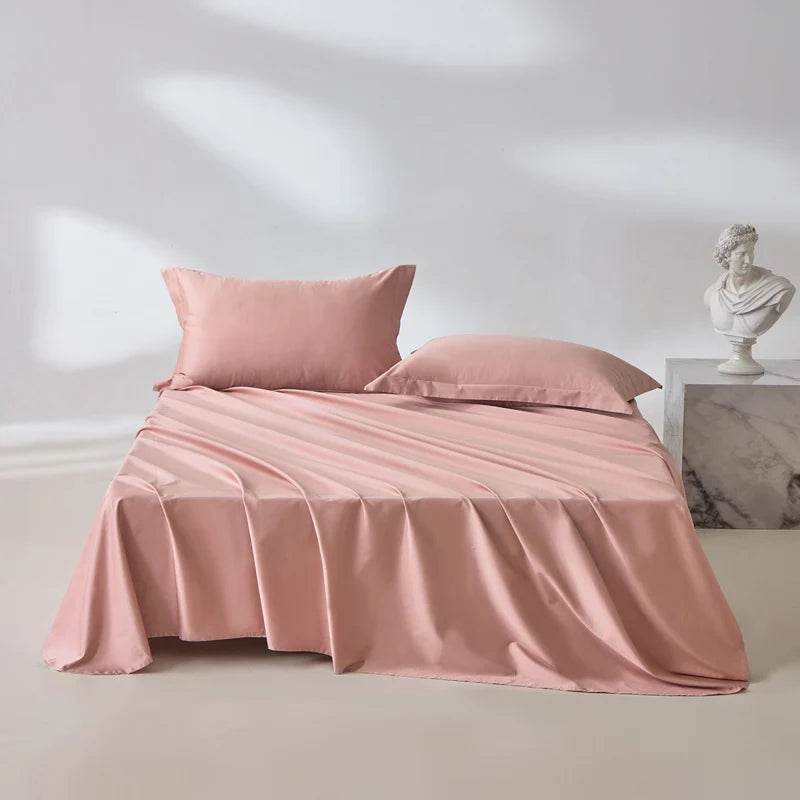 Organic 100% Egyptian Cotton Flat Sheet Solid Color Bed Sheets 800 Thread Count Bedding Sheet Bed Linen Single Queen King Size - Sleep Galleria - Sleep Galleria