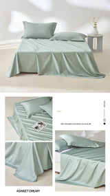 Organic 100% Egyptian Cotton Flat Sheet Solid Color Bed Sheets 800 Thread Count Bedding Sheet Bed Linen Single Queen King Size - Sleep Galleria - Sleep Galleria